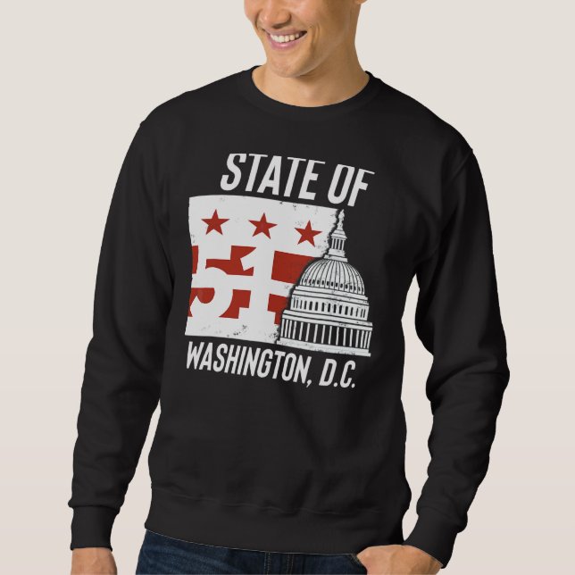 Sudadera Estado Nativo De Washington D C (Anverso)