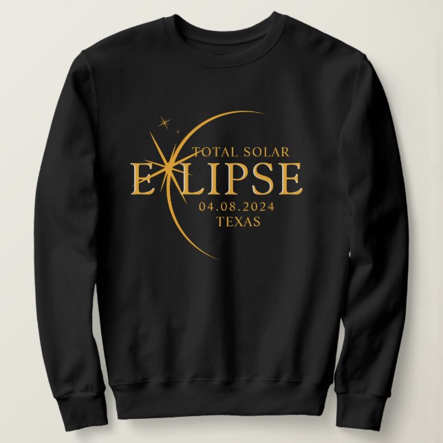 Sudadera Estado Personalizado moderno 2024 Eclipse solar to (Anverso del diseño)