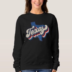 Sudadera Estado Retro De Texas Bandera Estadounidense 4 De