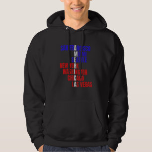 Sudadera Estados Unidos Ciudades famosas EE.UU. Ciudades EE
