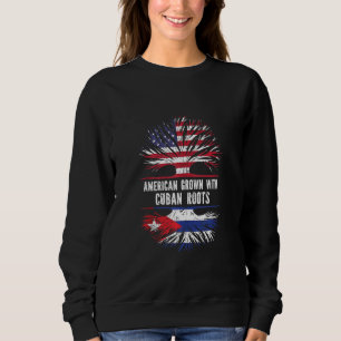 Sudadera Estados Unidos crece con raíces cubanas Bandera Es