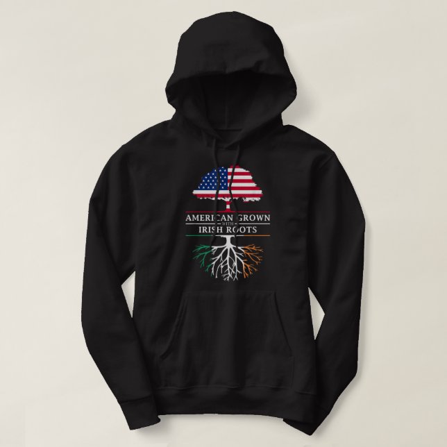 Sudadera Estados Unidos crece con raíces irlandesas - Irlan (Diseño del anverso)