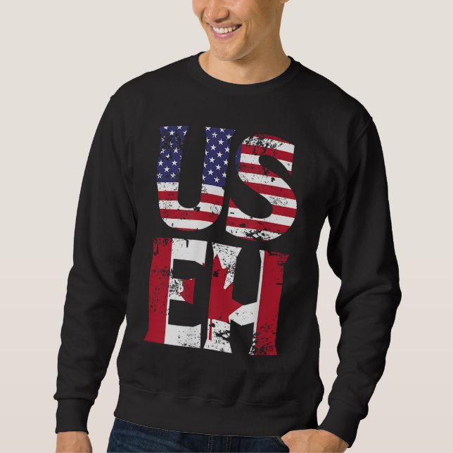 Sudadera Estados Unidos EH Estadounidense Canadiense Cita d (Anverso)