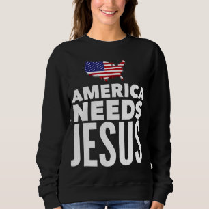 Sudadera Estados Unidos necesita bíb de Evangelio Cristiano