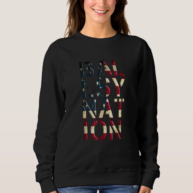 Sudadera Estados Unidos Patriótico Brave Ballsy Nation Mode (Anverso)