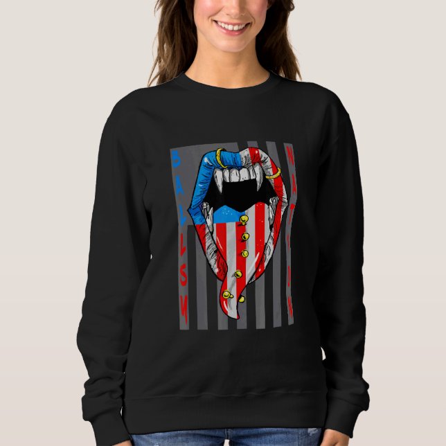 Sudadera Estados Unidos Patriótico Brave Ballsy Nation Mode (Anverso)