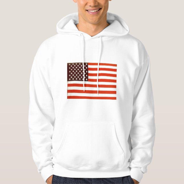 Sudadera Estados Unidos señalan por medio de una bandera (Anverso)