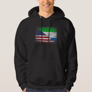 Sudadera Estadounidense Bandera De Sierra Leona Hombres Pat
