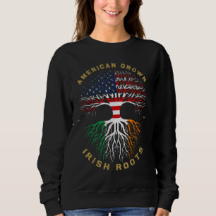 Sudadera Estadounidense crece con raíces irlandesas árbol b
