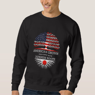Sudadera Estadounidense Crecía Con Raíces Japonesas Bandera