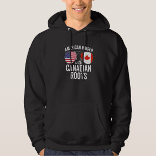 Sudadera Estadounidense Criado Con Raíces Canadienses Usa C