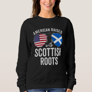 Sudadera Estadounidense Criado Con Raíces Escocesas Usa Sco