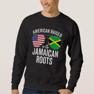 Sudadera Estadounidense Criado Con Raíces Jamaiquinas Usa J