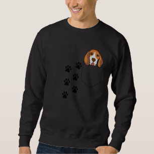 Sudadera Estampa de pata de perro Beagle linda cachorra par