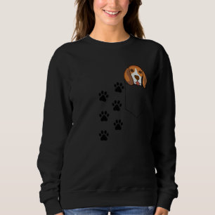 Sudadera Estampa de pata de perro Beagle linda cachorro sab