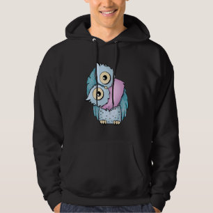 Sudadera Estampado de búho cornudo grande lindo y dulce par