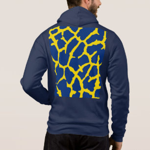 Sudadera Estampado de jirafa azul marino amarillo