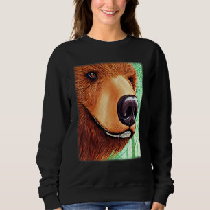 Sudadera estampado gráfico de animal con motivo de oso griz
