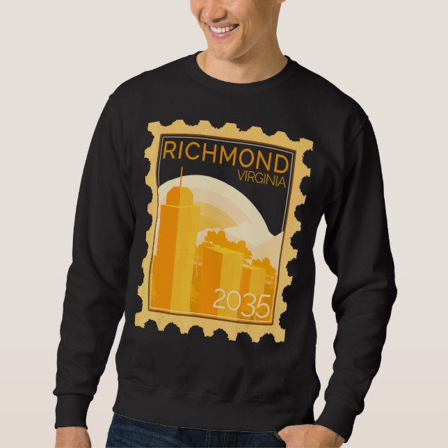 Sudadera Estampilla De Poescenario con puesta de sol en Ric (Anverso)