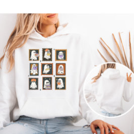 Sudadera Estampilla vintage Halloween Fantasmas leyendo lib