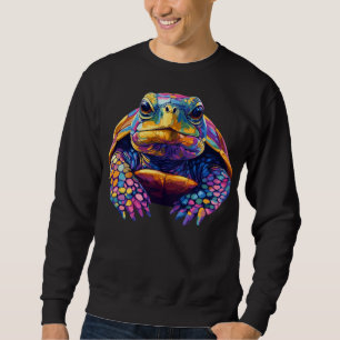 Sudadera Estanque de Tortuga de Caja Colorida Amante de Ani