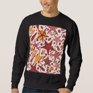 Sudadera Estanques de Starfish: Patrón del Mar Escandinavo