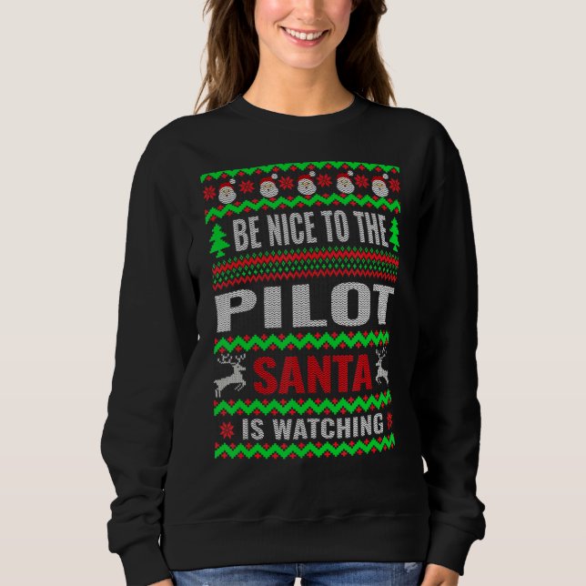 Sudadera Estar Bien Con Los 365 Navidades Del Pilot Santa F (Anverso)
