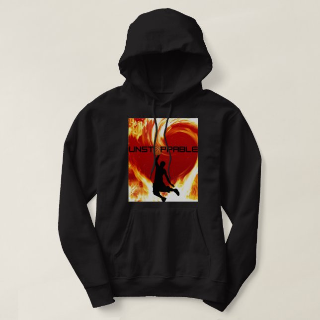 Sudadera Estar en llamas con esta imparable hoodie de balon (Diseño del anverso)