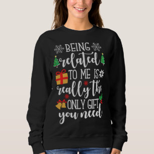 Sudadera Estar Relacionado A Mí Navidades Graciosos Familia