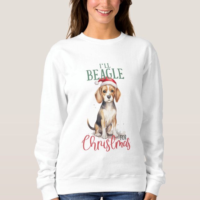 Sudadera Estaré Beagle Para Navidad (Anverso)