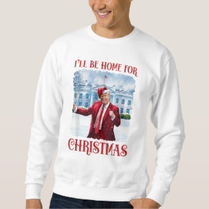 Sudadera Estaré en casa para Navidades bailando divertido T