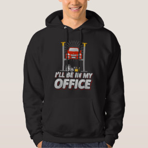 Sudadera Estaré en mi oficina, divertido mecánico de automó