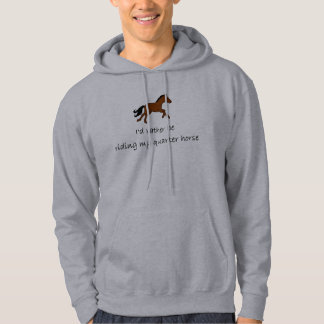 Sudadera Estaría montando bastante mi caballo cuarto