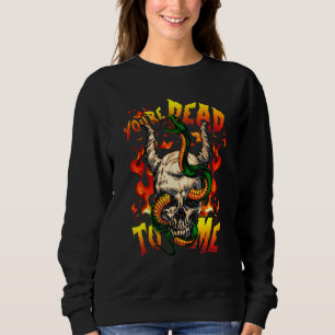 Sudadera Estás muerto para mí. Halloween Demon Face Snake D