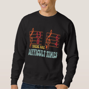 Sudadera Estas Son Notas Musicales De Tiempos Difíciles Par