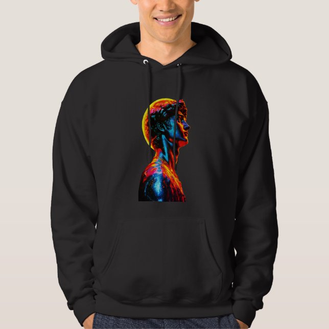 Sudadera Estatua de David de neón (Anverso)
