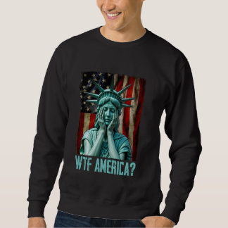 Sudadera Estatua de la Libertad llorando angustiada WTF Amé