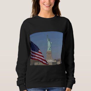 Sudadera Estatua de la Libertad y bandera estadounidense Pa