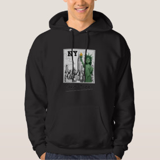 Sudadera Estatua del bebé en Nueva York, Skyline Sketc