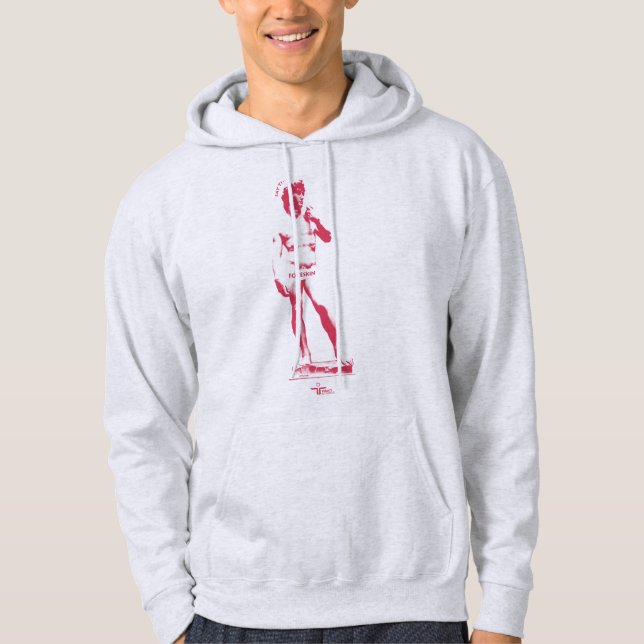 Sudadera Estatua: Di la palabra F — Hoodie de impresión ros (Anverso)