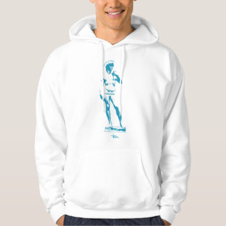 Sudadera Estatua: Di la palabra F — Impresión azul