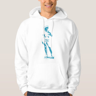 Sudadera Estatua: Di la palabra F — Impresión azul