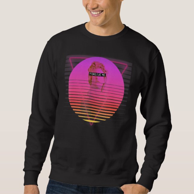 Sudadera Estatua griega Helios Retro Vaporwave Estética 80 (Anverso)