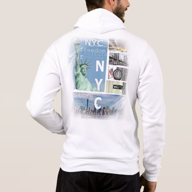 Sudadera Estatua moderna de la libertad de Nueva York en Nu (Reverso)