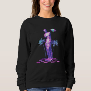 Sudadera Estatua Retro Estética De Vaporwave Femenino Ufo P