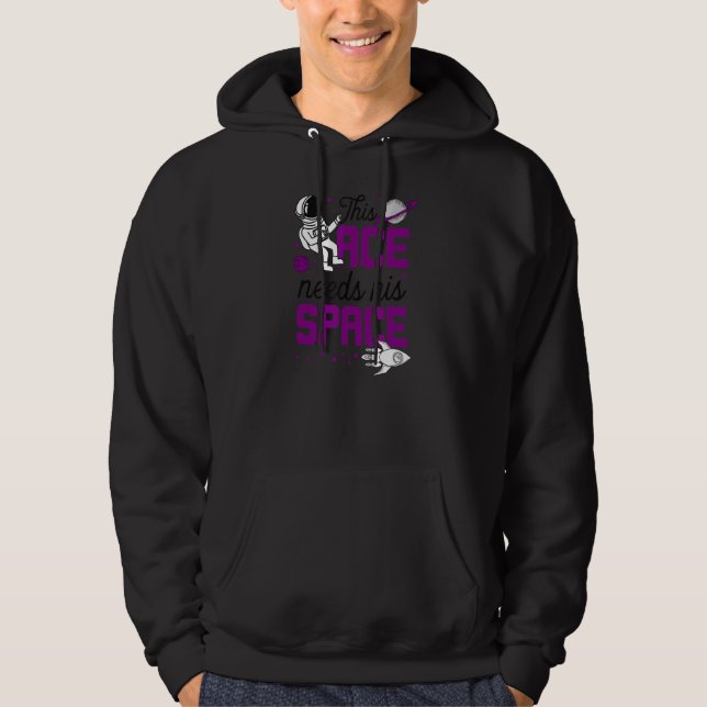 Sudadera Este As Necesita su espacio, su orgullo asexual mo (Anverso)