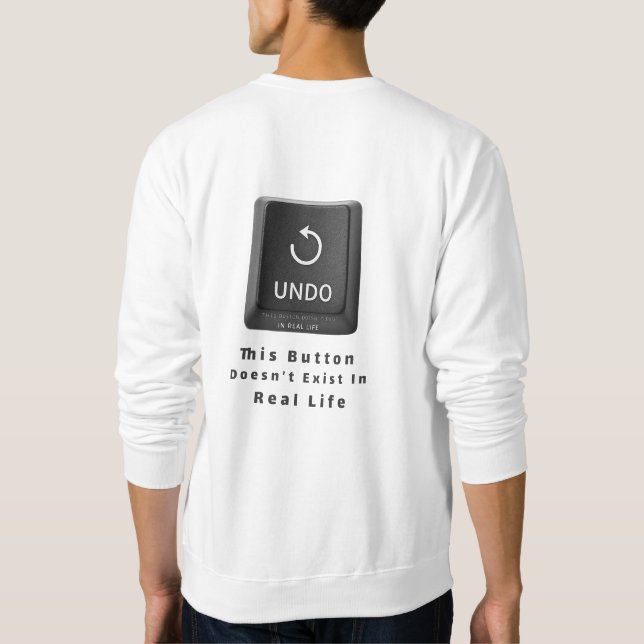 Sudadera Este Botón No Existe en la Vida Real – Minimalis (Reverso)