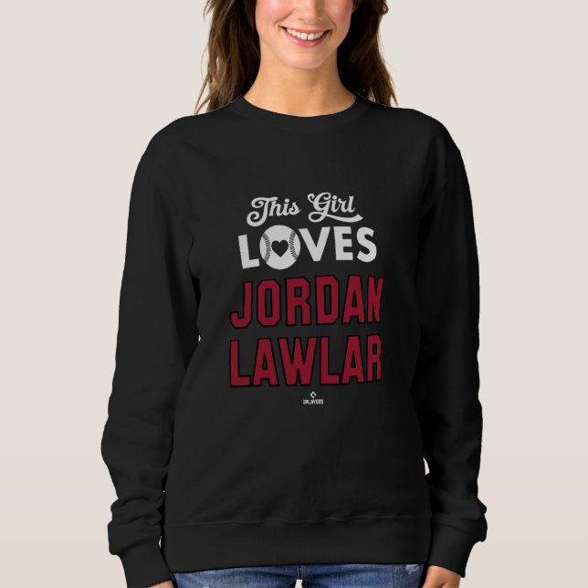 Sudadera Este Chica ama a Jordan Lawlar Arizona Baseball ML (Anverso)