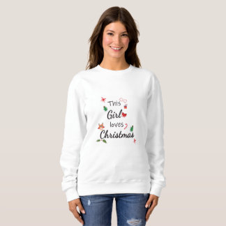 Sudadera Este Chica ama a los Navidades Jumper
