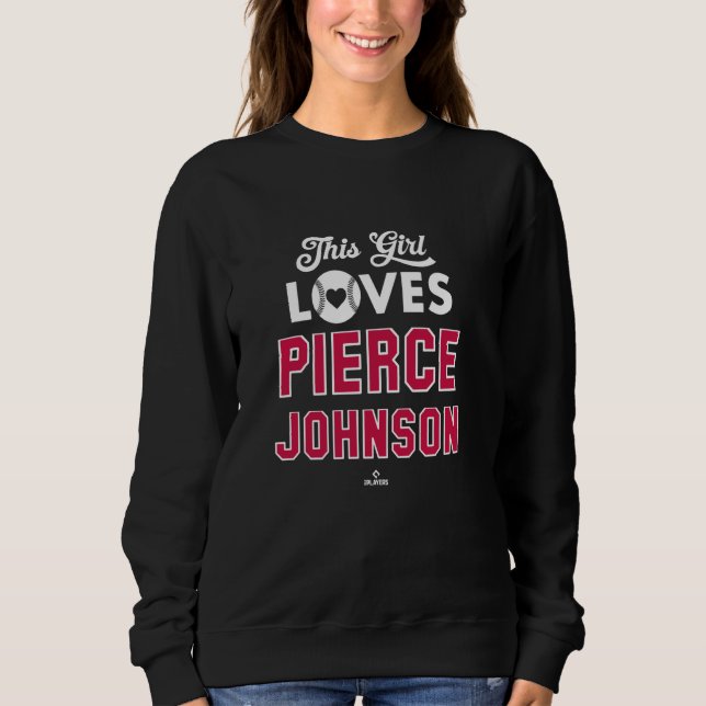 Sudadera Este Chica ama a Pierce Johnson Atlanta Baseball M (Anverso)